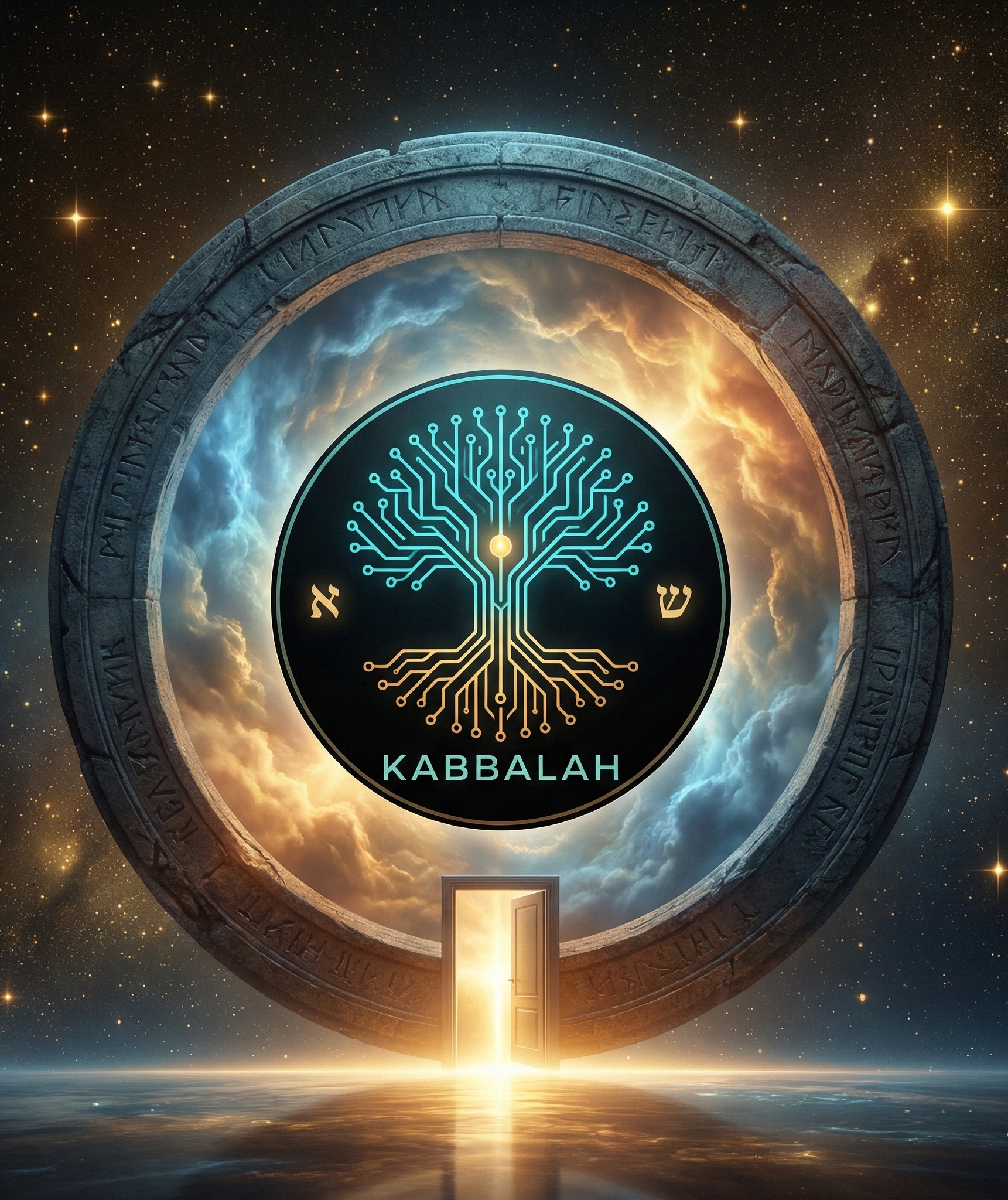 Arte visual do projeto Kabbalah Studio com identidade visual e simbologia.